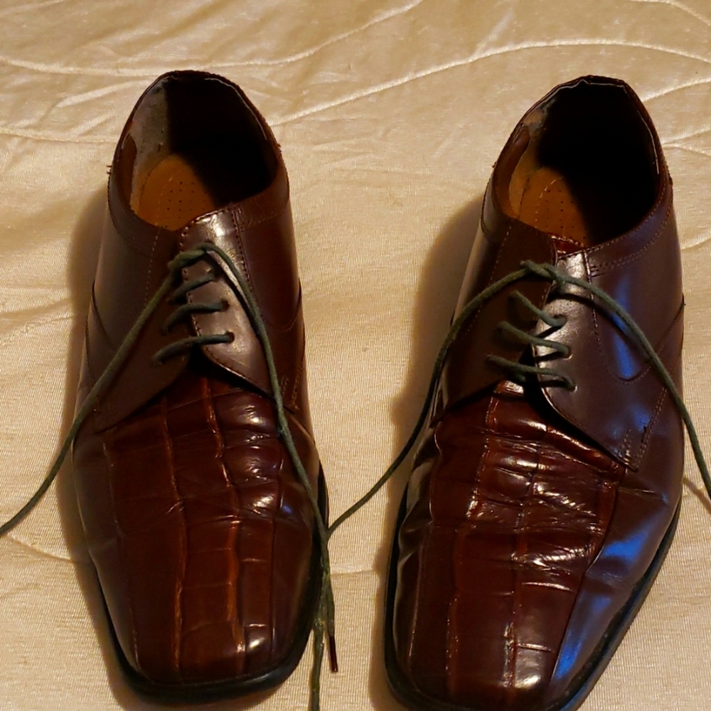 STACYADAMS Faux Snake skin  laced Shoes (pre-owned)